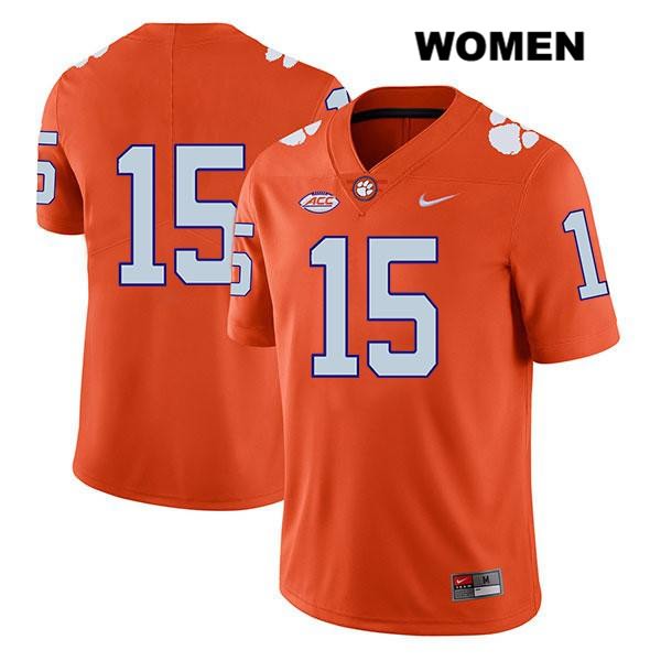 Women's Clemson Tigers #15 Patrick McClure Stitched Orange Legend Authentic Nike No Name NCAA College Football Jersey DOU6146SD